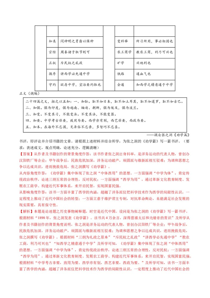 专题17观点评析类非选择题（解析版）_07高考历史_2025年新高考资料_二轮复习_01高考语文等多个文件_2025年高考历史二轮热点题型归纳与变式演练（新高考通用）