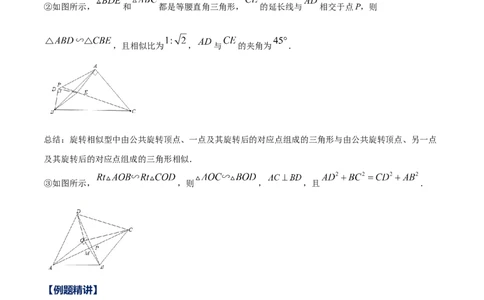 专题07手拉手型（解析版）-2022-2023学年九年级数学相似三角形基本模型探究（北师大版）_北师大初中数学_9下-北师大版初中数学_06专项讲练