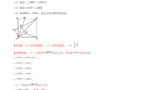 专题07手拉手型（解析版）-2022-2023学年九年级数学相似三角形基本模型探究（北师大版）_北师大初中数学_9下-北师大版初中数学_06专项讲练