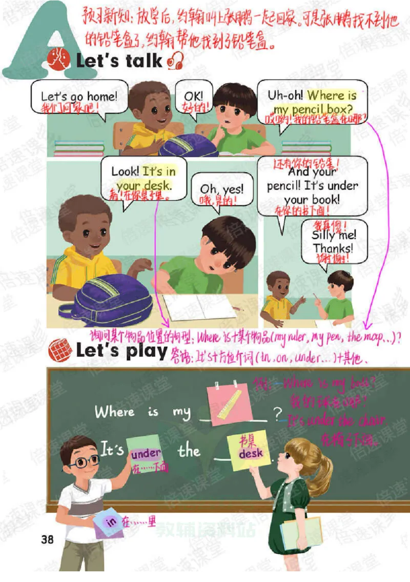 小学英语PEP3年级下册课堂笔记_26春四年级上下册人教版_四上英语合集人教版PEP英语四年级上册新教材（教学视频+课件+动画+音频+练习+教案）_17练习资料_《课堂笔记》25春