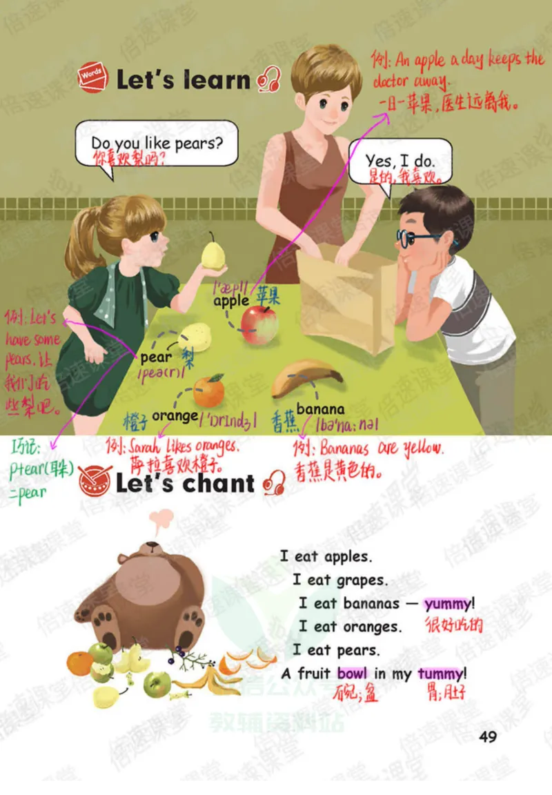 小学英语PEP3年级下册课堂笔记_26春四年级上下册人教版_四上英语合集人教版PEP英语四年级上册新教材（教学视频+课件+动画+音频+练习+教案）_17练习资料_《课堂笔记》25春