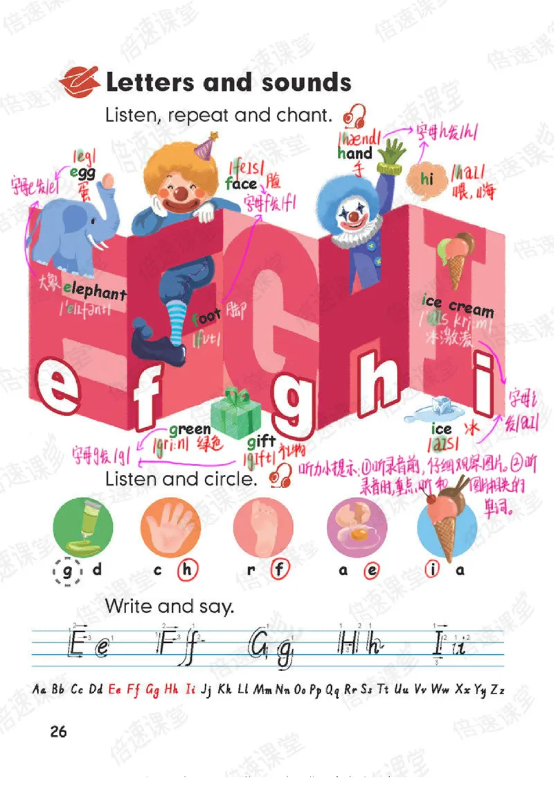 小学英语PEP3年级上册课堂笔记_26春四年级上下册人教版_四上英语合集人教版PEP英语四年级上册新教材（教学视频+课件+动画+音频+练习+教案）_17练习资料_《课堂笔记》25春