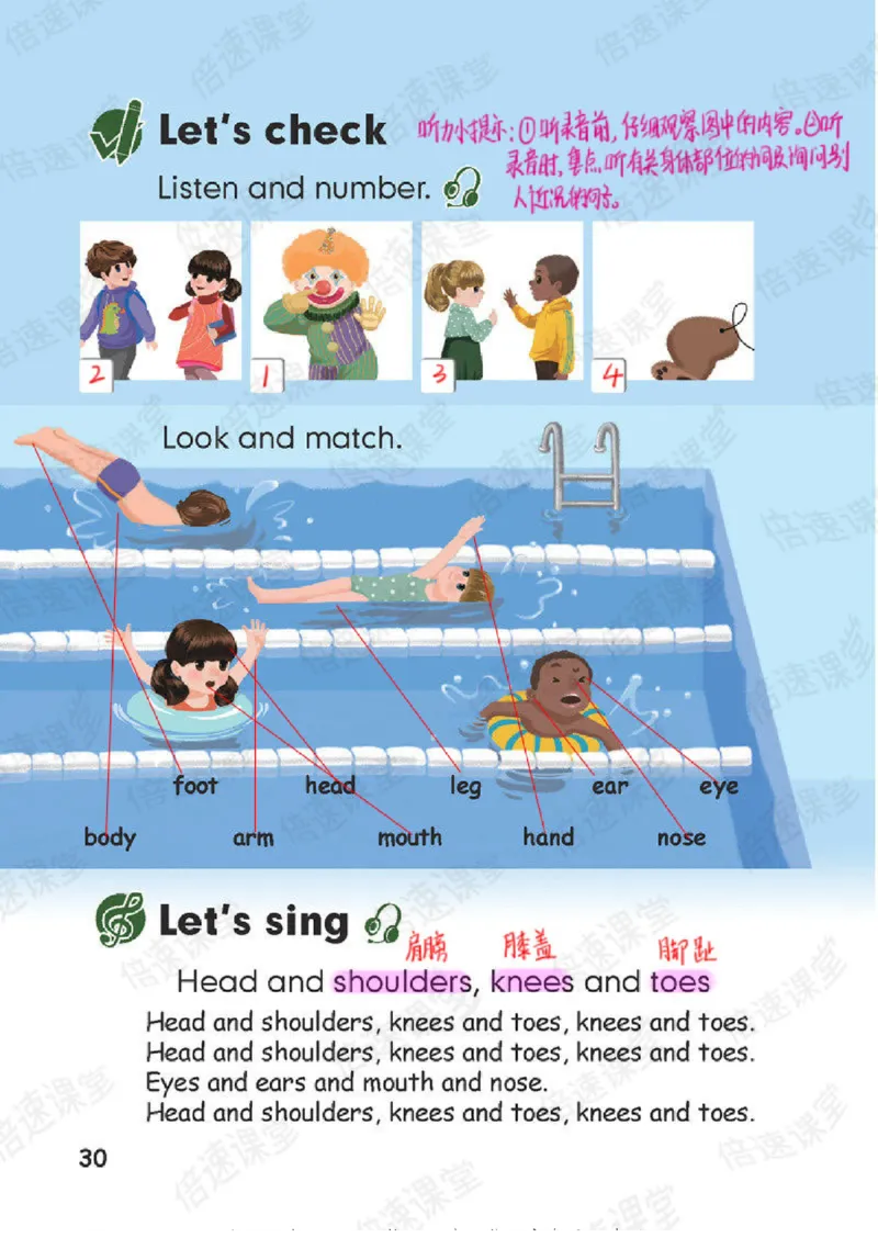 小学英语PEP3年级上册课堂笔记_26春四年级上下册人教版_四上英语合集人教版PEP英语四年级上册新教材（教学视频+课件+动画+音频+练习+教案）_17练习资料_《课堂笔记》25春