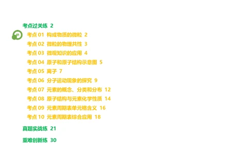 专题09构成物质的微粒元素（练习）-2024年中考化学一轮复习讲练测（全国通用）（解析版）_02中考总复习（2026版更新中）_05-化学-中考总复习_2024年中考复习资料_一轮复习资料