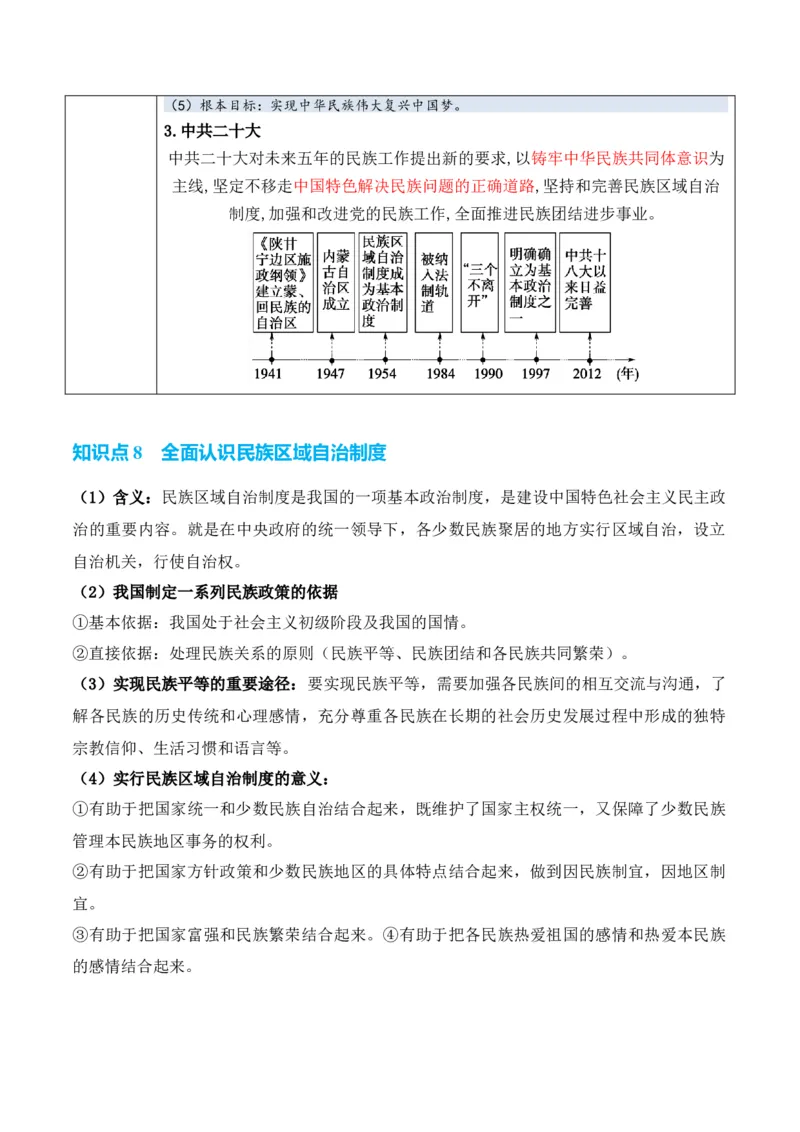 专题14++民族关系国家关系+-2025年高考历史一轮复习知识清单_07高考历史_2025年新高考资料_一轮复习_2025年高考历史一轮复习知识清单（完结）