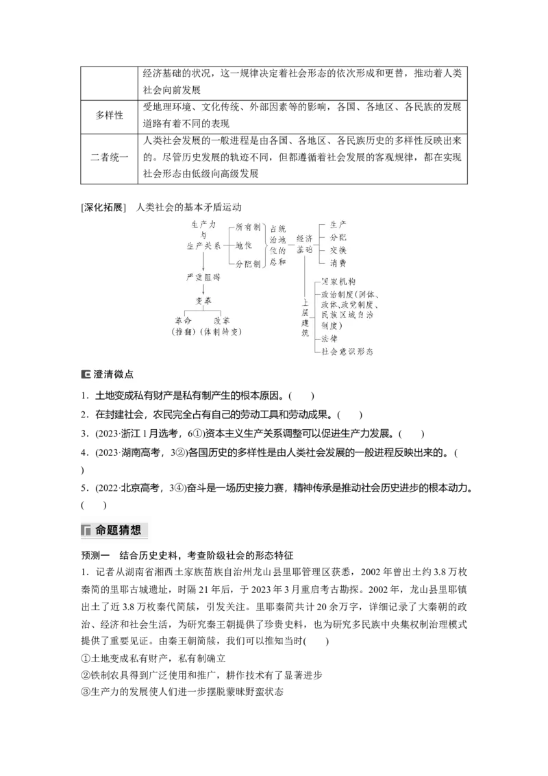 专题一　课时1　人类社会的发展进程_8.2025政治总复习_2025年新高考资料_二轮复习_word+ppt2025年高考政治BBG二轮_学生用书Word版全书_学生用书Word版文档_大二轮专题复习讲义