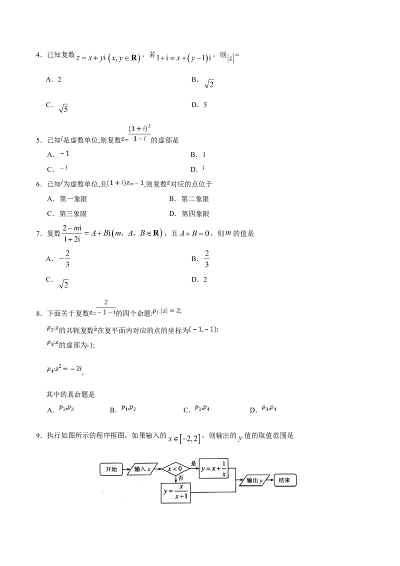 专题14算法初步、推理与证明、数系的扩充与复数的引入-备战2019年高考数学（理）之纠错笔记系列（原卷版）_02高考数学_新高考复习资料_2022年新高考资料_2022年一轮复习各版本