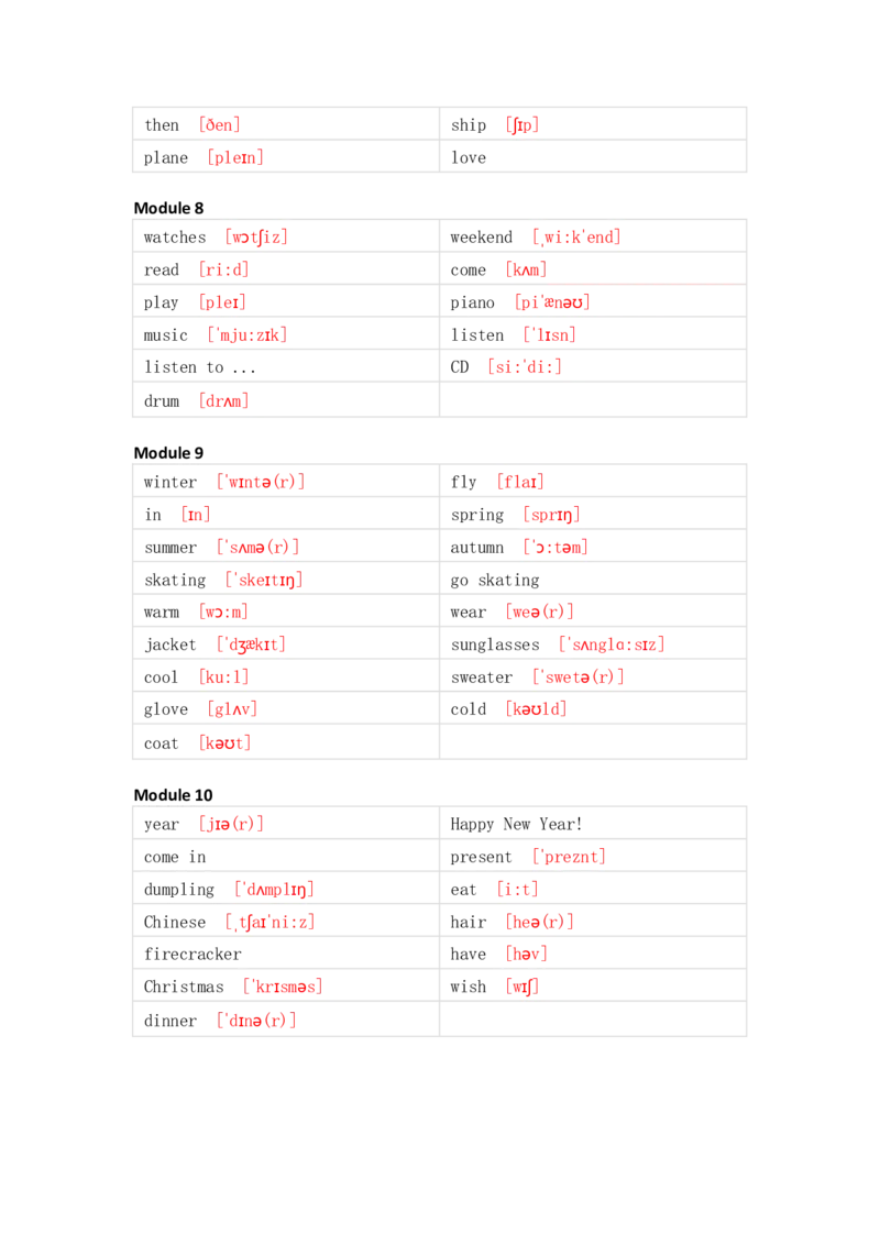 外研版（一起）小学英语二年级上册单词默写_26春四年级上下册人教版_四上英语合集人教版PEP英语四年级上册新教材（教学视频+课件+动画+音频+练习+教案）_17练习资料_1-6年级上册