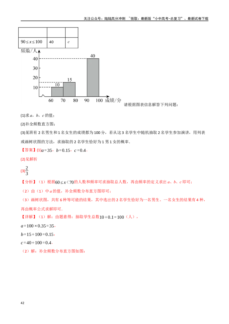 专题41概率十二大题型（举一反三）（解析版）_02中考总复习（2026版更新中）_02-数学-中考总复习_2024年中考复习资料_一轮复习资料_教师版（含答案解析）
