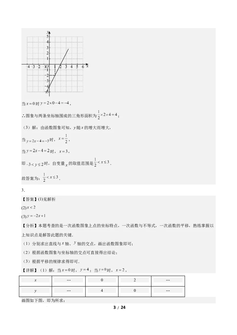 2.3一元一次不等式与一次函数（题型专练）（答案版）_北师大初中数学_8下-北师大版初中数学_2026春新版_第二套-东方_02.北师大数学8下试题+复习26春_分层作业