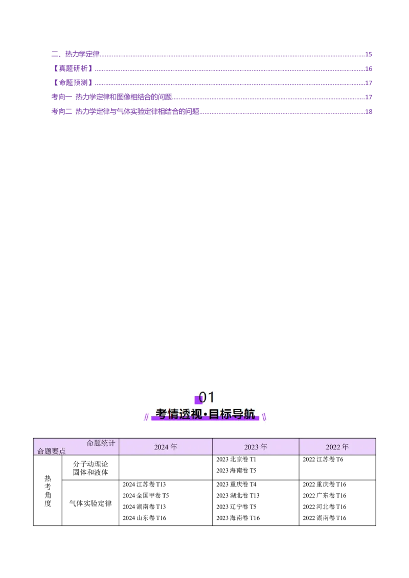 专题17热学（讲义）（原卷版）_03高考英语_2025年新高考资料_二轮复习_01高考语文等多个文件_上好课2025年高考物理二轮复习讲练测（新高考通用）