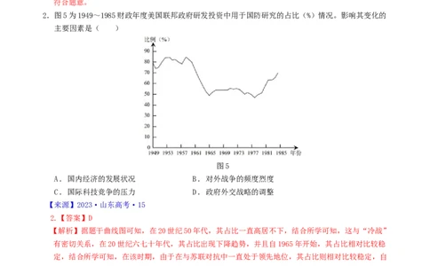 专题13第二次世界大战后：世界多元文明的竞争与发展（解析版）_07高考历史_通用版（老高考）复习资料_2024年复习资料_完五年（2019-2023）高考历史真题分项汇编（全国通用）