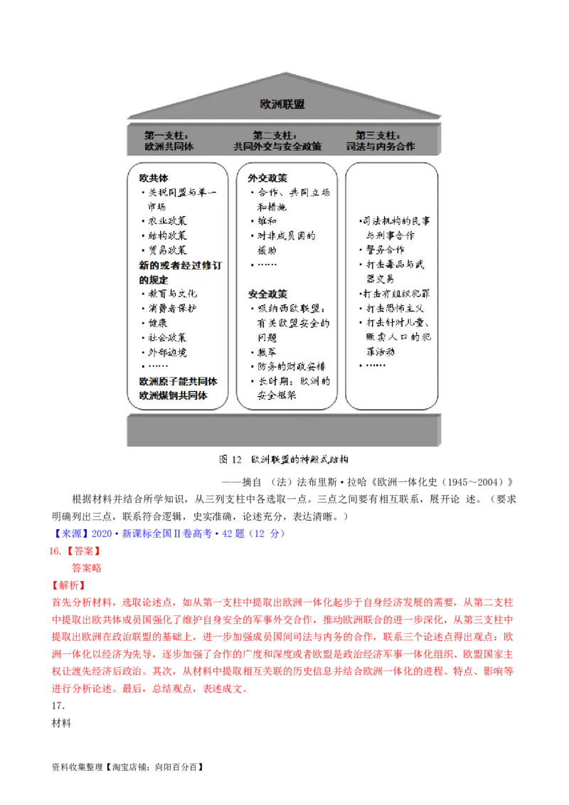 专题13第二次世界大战后：世界多元文明的竞争与发展（解析版）_07高考历史_通用版（老高考）复习资料_2024年复习资料_完五年（2019-2023）高考历史真题分项汇编（全国通用）