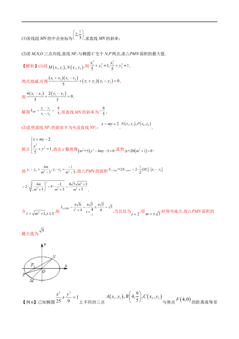 专题13点差法在圆锥曲线中的应用（原卷版）_02高考数学_新高考复习资料_2023年新高考资料_专项复习_学霸养成&middot;2023年高考数学压轴大题必杀技系列之圆锥曲线