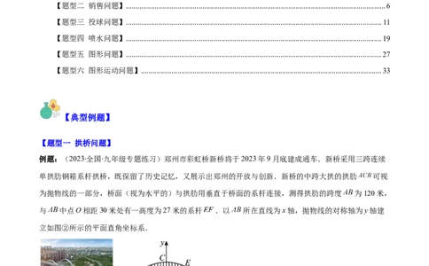 专题22.8实际问题与二次函数之六大题型(学生版)_初中数学_九年级数学上册（人教版）_重难点专题提优-V8