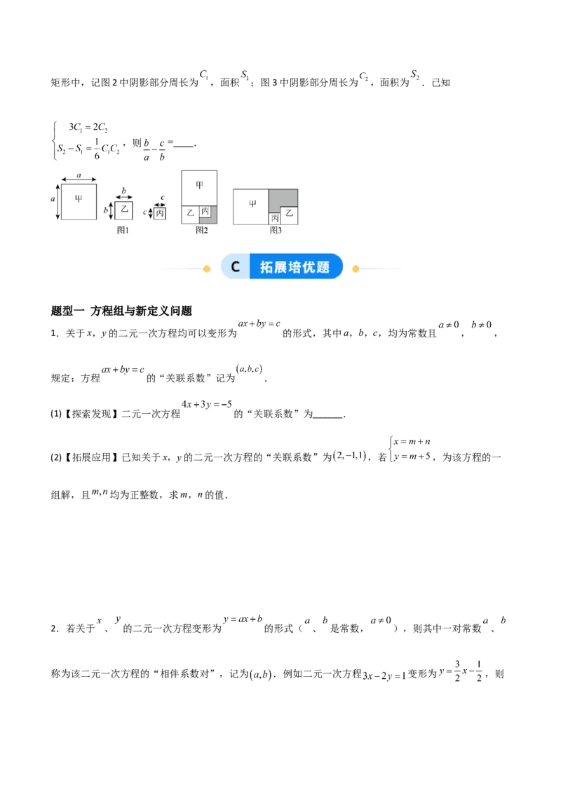 5.1认识二元一次方程组（题型专练）（原卷版）_北师大初中数学_8上-北师大版初中数学_初中数学北师大8上-2025秋季新版_第二套推荐25_04课件+教案+学案+练习（第4套）齐全_练习