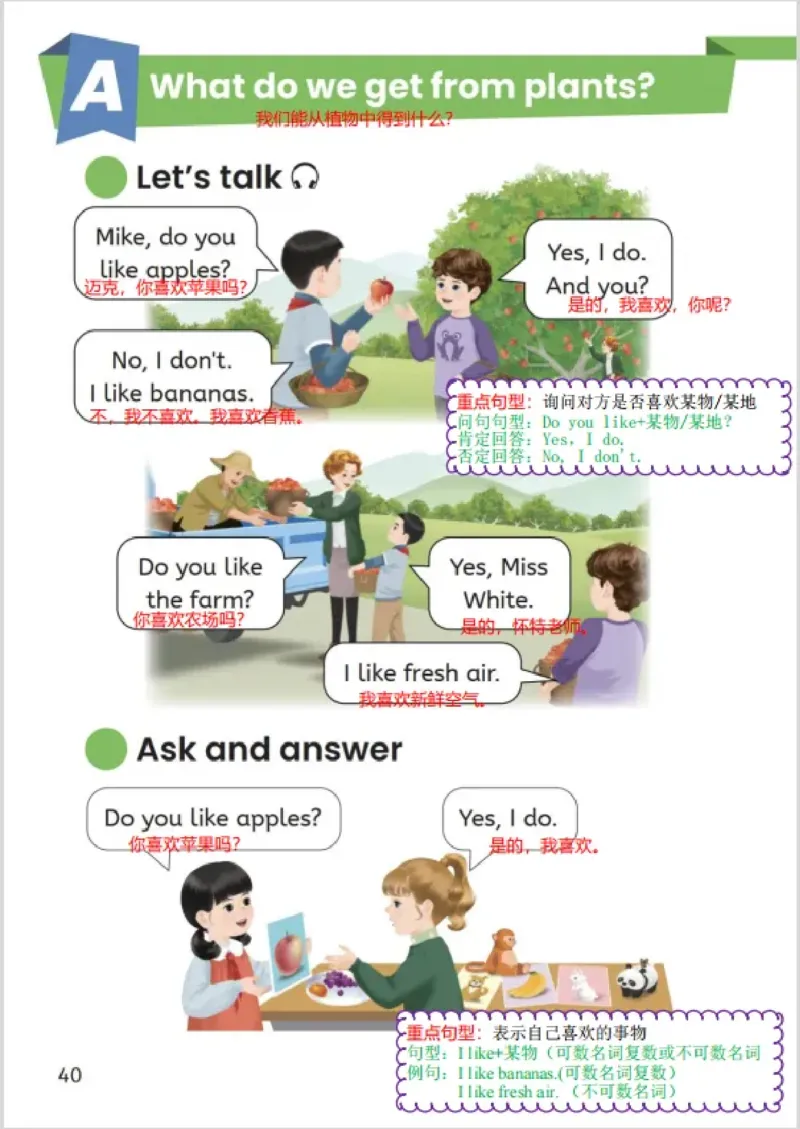 小学英语PEP3年级上册课堂笔记（24秋新教材）A4版_26春四年级上下册人教版_四上英语合集人教版PEP英语四年级上册新教材（教学视频+课件+动画+音频+练习+教案）_17练习资料