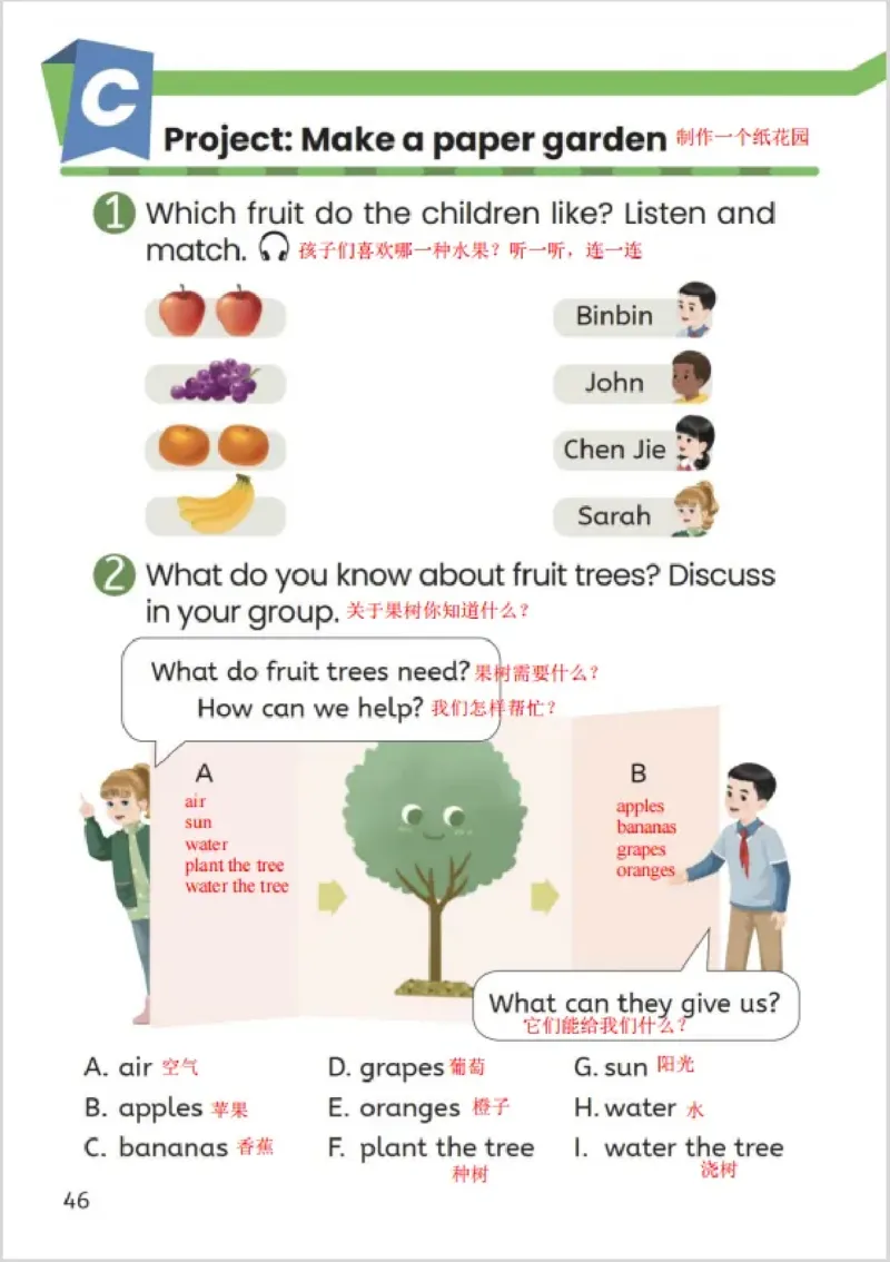 小学英语PEP3年级上册课堂笔记（24秋新教材）A4版_26春四年级上下册人教版_四上英语合集人教版PEP英语四年级上册新教材（教学视频+课件+动画+音频+练习+教案）_17练习资料