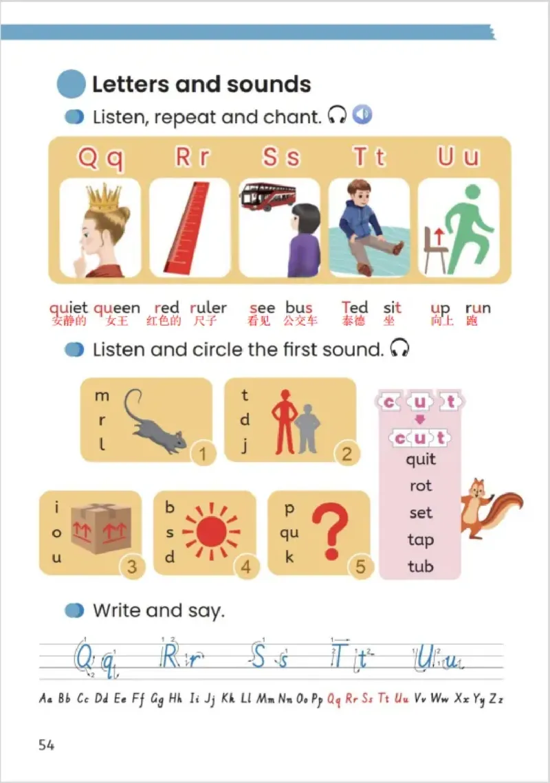 小学英语PEP3年级上册课堂笔记（24秋新教材）A4版_26春四年级上下册人教版_四上英语合集人教版PEP英语四年级上册新教材（教学视频+课件+动画+音频+练习+教案）_17练习资料