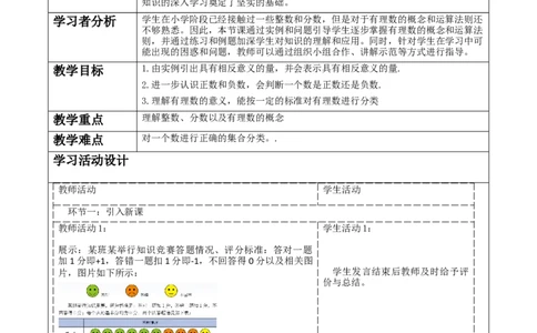 《2.1.1认识有理数》教学设计_北师大初中数学_7上-北师大版初中数学_7上-初中数学北师大（2024新版）持续更新_01课件+教案（大单元教学）