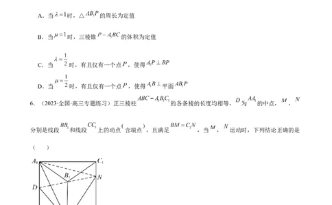 专题14立体几何常见压轴小题全归纳（练习）（原卷版）_02高考数学_新高考复习资料_2024年新高考资料_二轮复习资料_2024年高考数学二轮复习讲练测（新教材新高考）