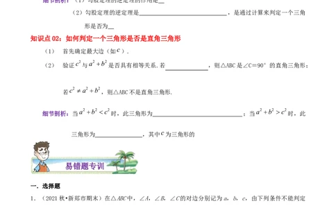 专题03勾股定理的逆定理综合题（原卷版）_北师大初中数学_8上-北师大版初中数学_旧版_06专项讲练_培优方案2022-2023学年八年级数学上册章节重点复习考点讲义（北师大版）