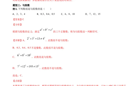 专题02勾股定理（二）（解析版）-2021-2020学年八年级数学上册基础考点专题培优训练+重要题型小专题（北师大版）_北师大初中数学_8上-北师大版初中数学_旧版_06专项讲练