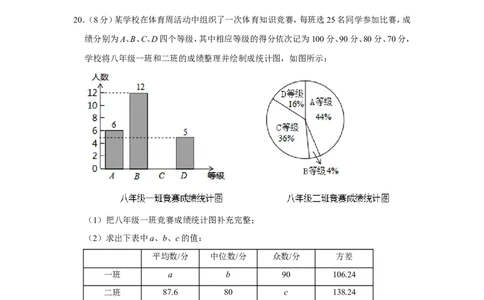 2021-2022学年江西省吉安市峡江县八年级（上）期末数学试卷_北师大初中数学_8上-北师大版初中数学_旧版_05习题试卷_6历年真题
