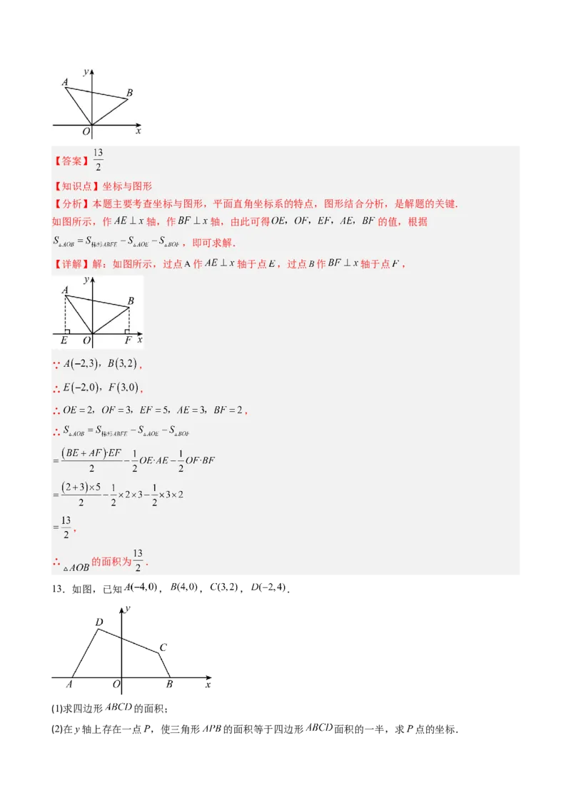 专题01平面直角坐标系中的图形面积问题的四种模型（高效培优专项训练）（教师版）_北师大初中数学_8上-北师大版初中数学_初中数学北师大8上-2025秋季新版_第二套推荐25_08专项讲练