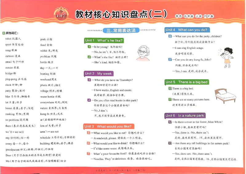 五年级英语上册人教PEP版24秋《王朝霞培优100分》_26春四年级上下册人教版_四上英语合集人教版PEP英语四年级上册新教材（教学视频+课件+动画+音频+练习+教案）_17练习资料