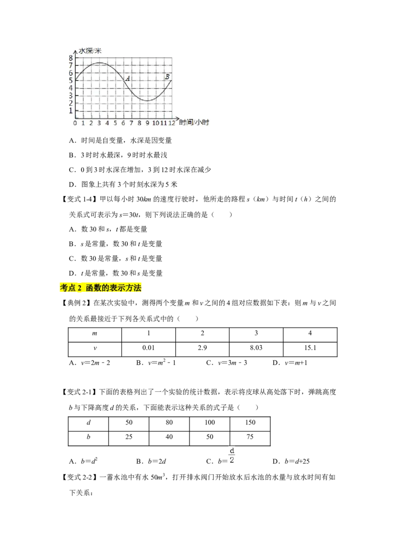 专题08变量之间的关系（原卷版）_北师大初中数学_7下-北师大版初中数学_7下-初中数学北师大版（旧版）赠送_06专项讲练_七年级数学下学期期末冲刺满分必刷常考压轴题（北师大版）