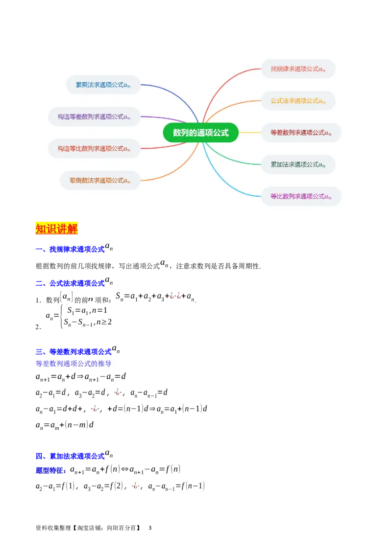 专题17数列的通项公式（学生版）_02高考数学_通用版（老高考）复习资料_2024年复习资料_完备战2024年高考数学一轮复习考点帮（全国通用）_核心考点讲练