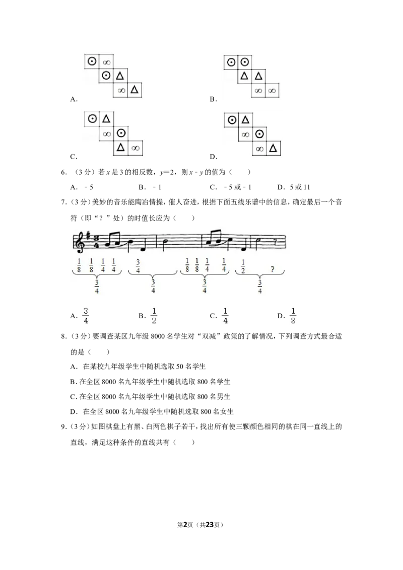 2021-2022学年贵州省贵阳市花溪区七年级（上）期末数学试卷_北师大初中数学_7上-北师大版初中数学_7上-初中数学北师大（旧版）赠送_05习题试卷_6历年真题