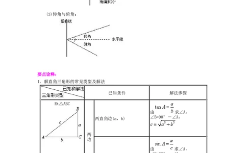 专题1.12《直角三角形的边角关系》全章复习与巩固（知识讲解）_北师大初中数学_9下-北师大版初中数学_05习题试卷_1课时练习_同步练习（第2套）
