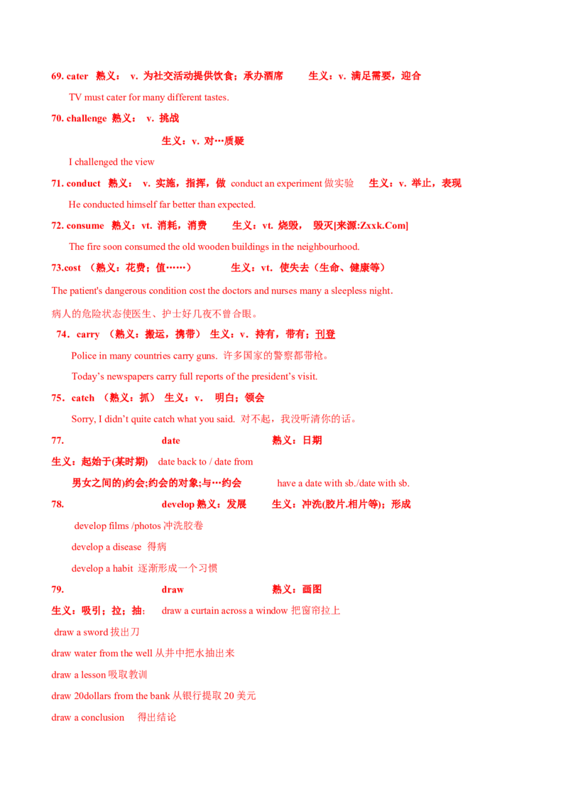 专题17完形填空之熟词生义大汇总（讲义）（解析版）_03高考英语_2024年新高考资料_2.2024二轮复习_高频考点解密2024年高考英语二轮复习高频考点追踪与预测（新高考专用）