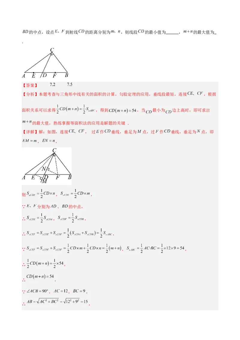 专题03勾股定理与几何最值的三类综合题型（压轴题专项训练）数学北师大版（教师版）_北师大初中数学_8上-北师大版初中数学_初中数学北师大8上-2025秋季新版_第二套推荐25