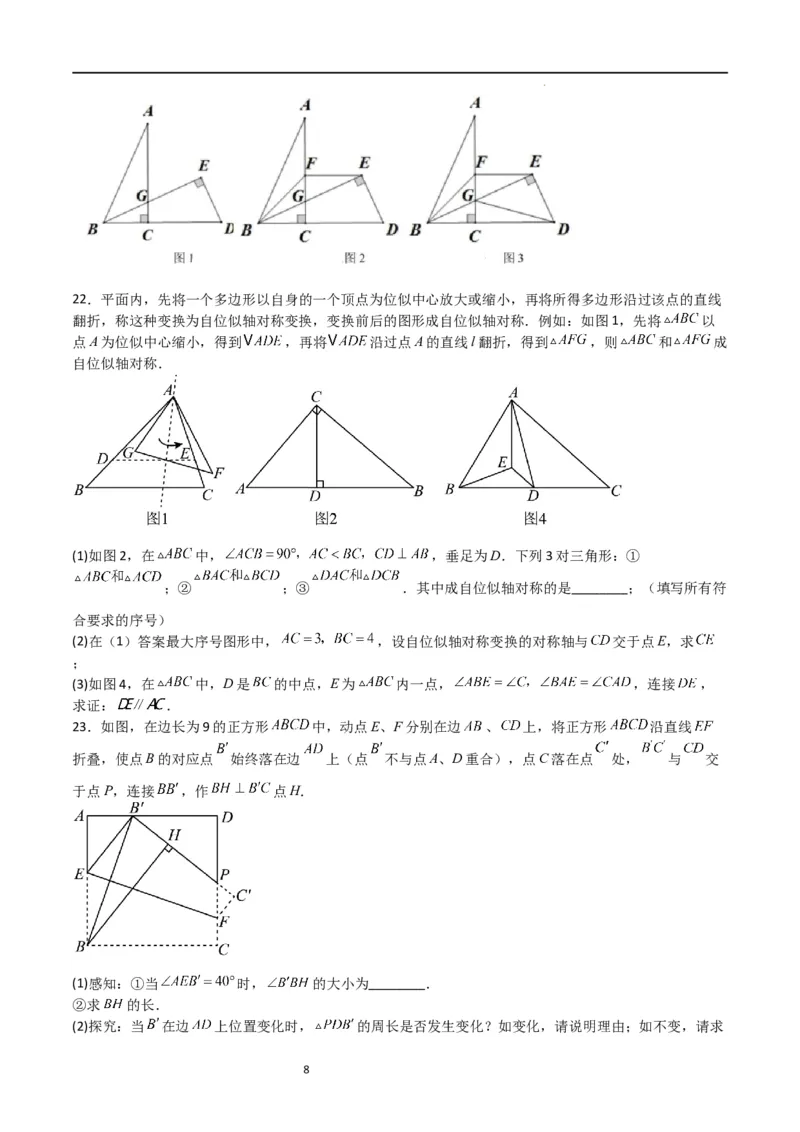 专题07图形的相似（难点）（原卷版）_北师大初中数学_9上-北师大版初中数学_05习题试卷_5专项练习