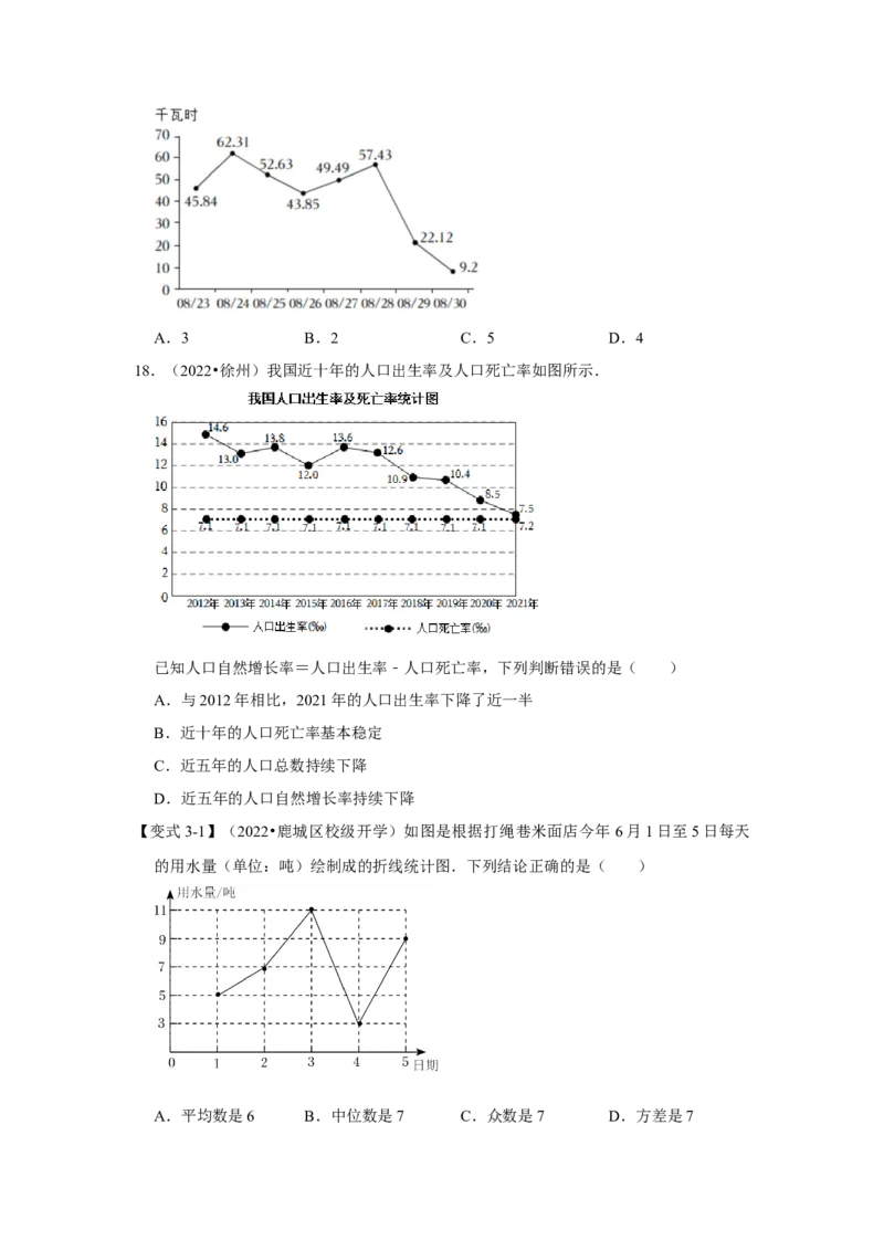 专题6.2+数据的集中趋势与离散程度（知识解读）-2022-2023学年八年级数学上册《同步考点解读&bull;专题训练》（北师大版）_北师大初中数学_8上-北师大版初中数学_旧版_06专项讲练