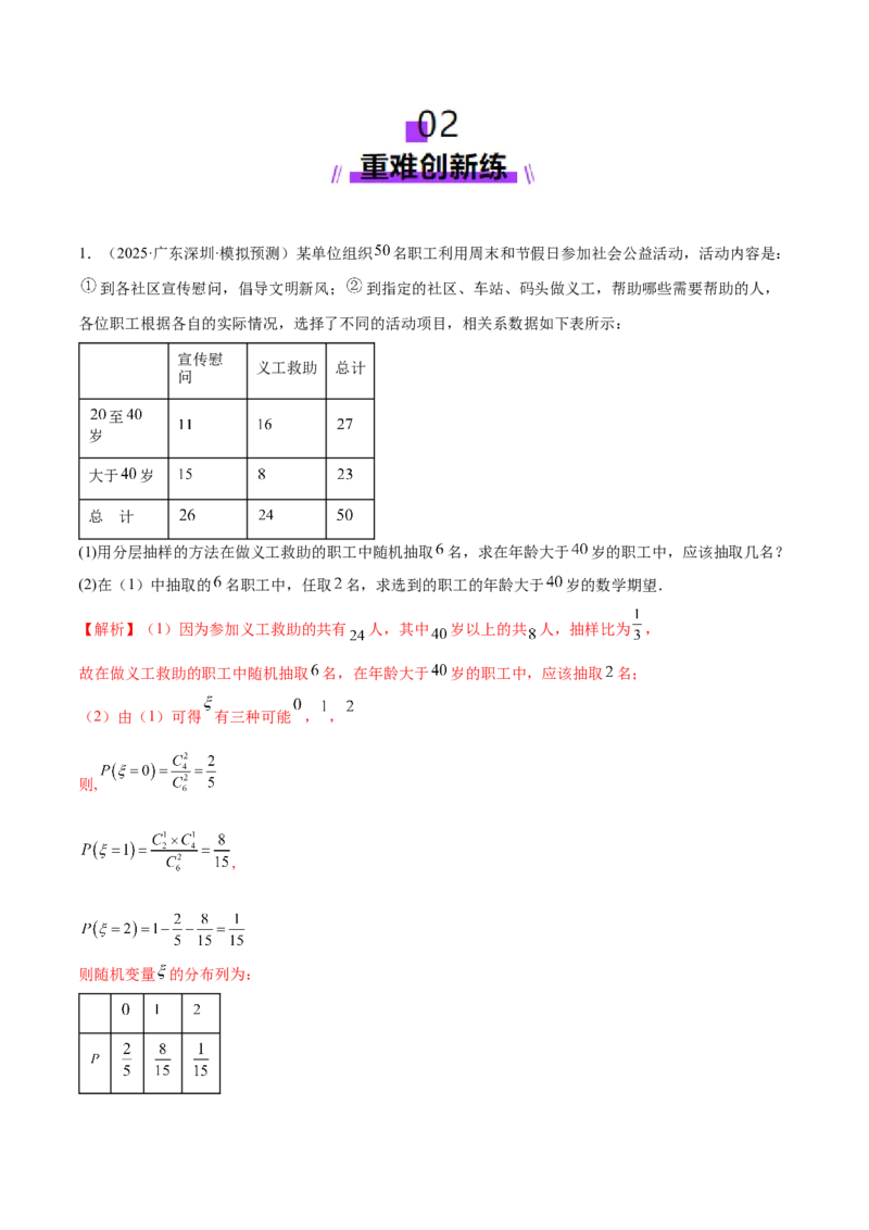 专题22概率与统计的综合应用与高级分析（练习）（解析版）_02高考数学_2025年新高考资料_二轮复习_01高考语文等多个文件_上好课2025年高考数学二轮复习讲练测（新高考通用）