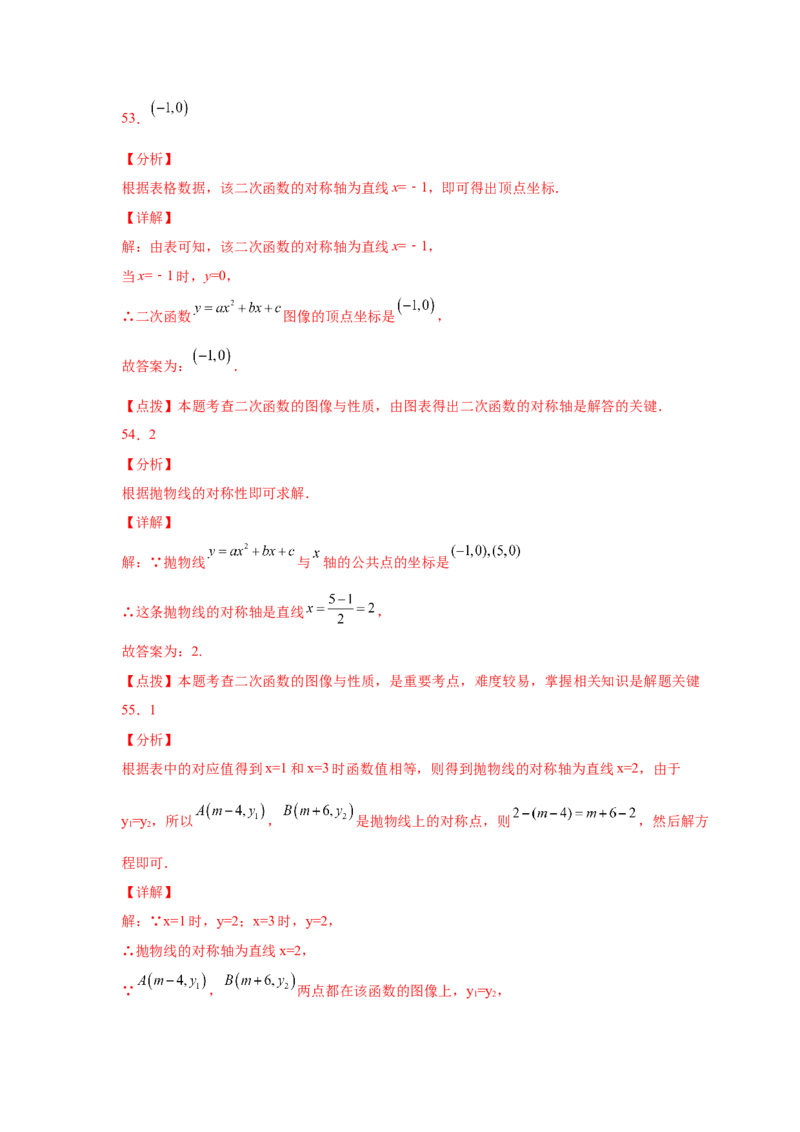 专题2.31二次函数知识点分类专题训练（基础篇）（专项练习2）-2_北师大初中数学_9下-北师大版初中数学_05习题试卷_1课时练习_同步练习（第2套）