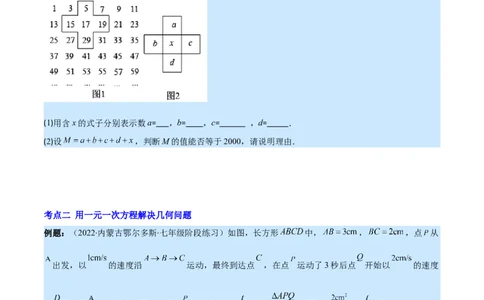 专题15一元一次方程的应用2(数字,几何,和差倍分,电水费,比例分配,日历,古代)(原卷版)（重点突围）_北师大初中数学_7上-北师大版初中数学_7上-初中数学北师大（旧版）赠送_06专项讲练
