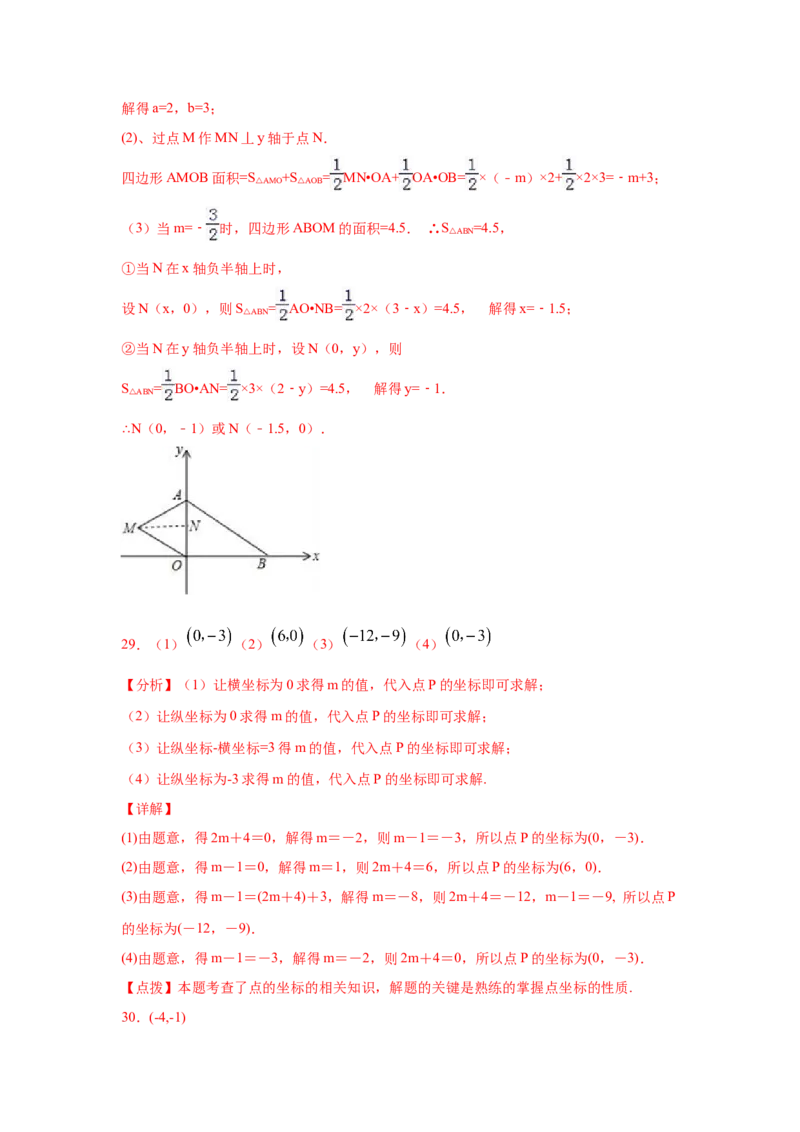 专题3.8《位置与坐标》全章复习与巩固（专项练习）-2021-2022学年八年级数学上册基础知识专项讲练（北师大版）_北师大初中数学_8上-北师大版初中数学_旧版_06专项讲练