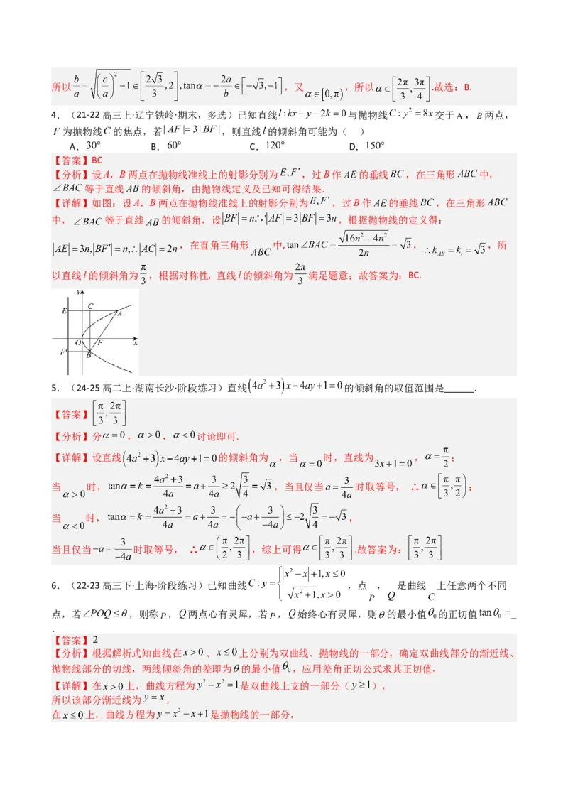 专题20直线方程应用（解析版）_02高考数学_2025年新高考资料_一轮复习_上好课2025年高考数学一轮复习知识清单3246850_题型必备&middot;冲高分