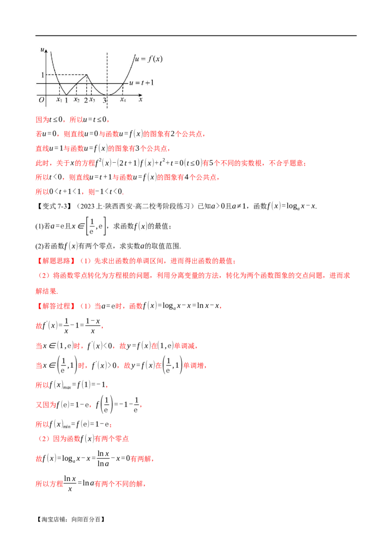 专题2.4函数的图象与函数的零点问题八大题型（举一反三）（新高考专用）（解析版）_02高考数学_新高考复习资料_2024年新高考资料_二轮复习资料_第一部分热点题型篇