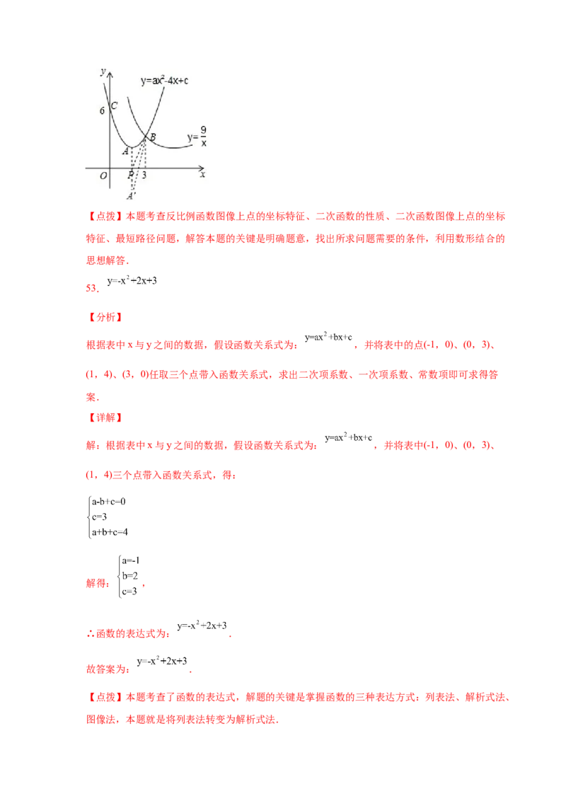 专题2.32二次函数知识点分类专题训练（巩固篇）（专项练习2）-2_北师大初中数学_9下-北师大版初中数学_05习题试卷_1课时练习_同步练习（第2套）