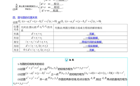 专题28圆的方程及直线、圆的位置关系（教师版）_02高考数学_通用版（老高考）复习资料_2024年复习资料_完备战2024年高考数学一轮复习考点帮（全国通用）_核心考点讲练