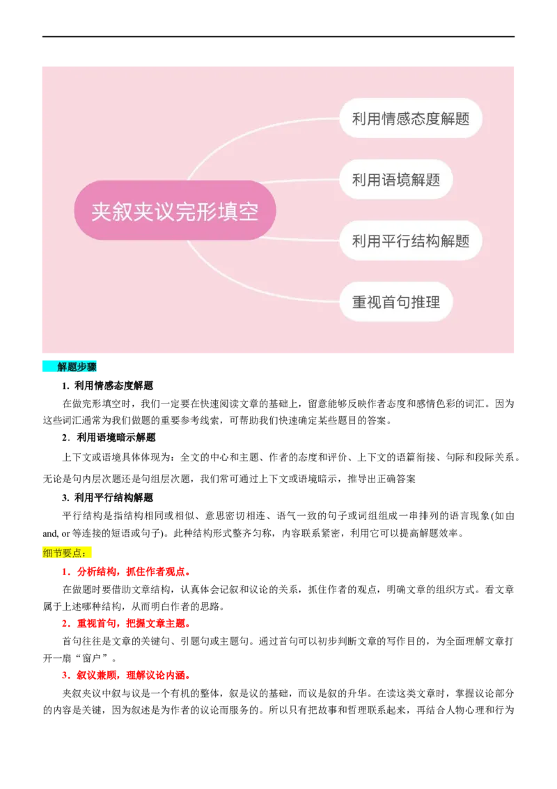 专题24完形填空夹叙夹议文--备考2023年高考二轮英语复习讲练测--讲练_03高考英语_通用版（老高考）复习资料_2023年复习资料_二轮复习_2023年高考英语二轮复习讲练测（全国通用）