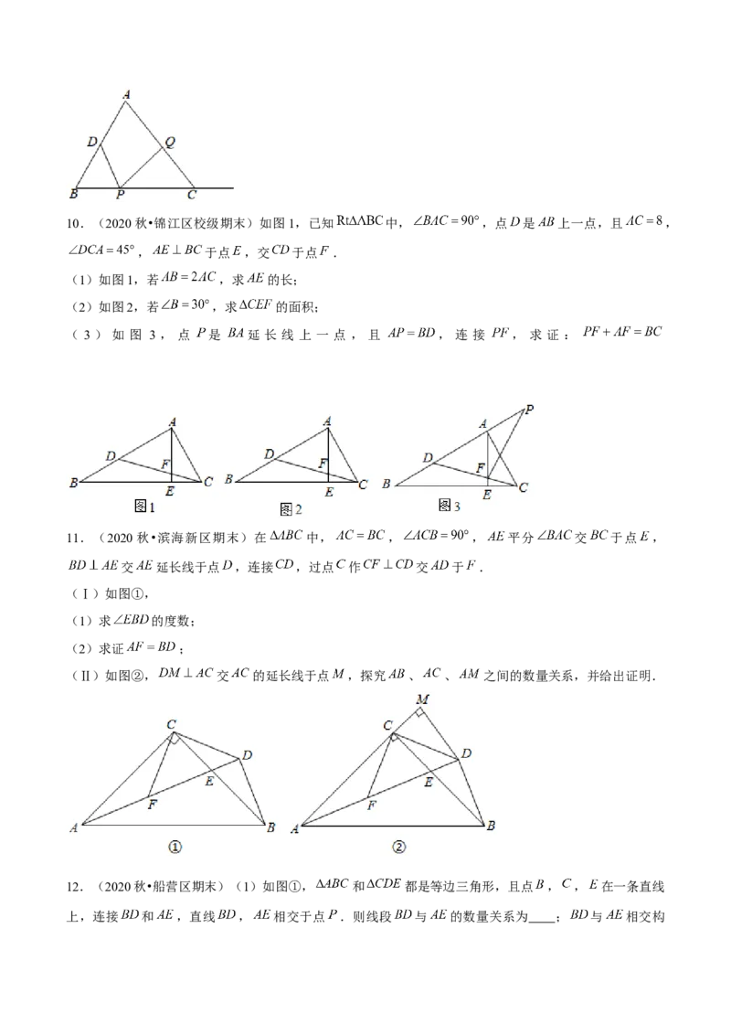 专题1.8三角形的证明与计算大题专练（重难点培优）-八年级数学下册尖子生同步培优题典（原卷版）北师大版_北师大初中数学_8下-北师大版初中数学_旧版-可参考_05习题试卷
