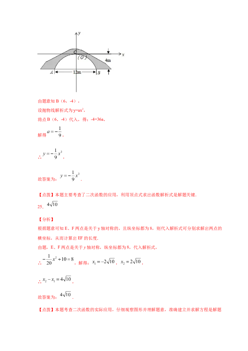 专题2.28用二次函数解决问题（专项练习1）-九年级_北师大初中数学_9下-北师大版初中数学_05习题试卷_1课时练习_同步练习（第2套）