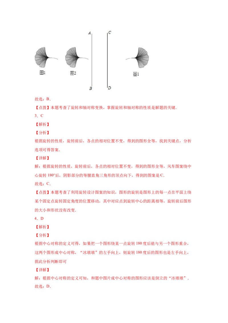 专题3.19图形的平移与旋转知识点分类专题（基础篇）（专项练习）-八年级数学下册基础知识专项讲练（北师大版）_北师大初中数学_8下-北师大版初中数学_旧版-可参考_05习题试卷
